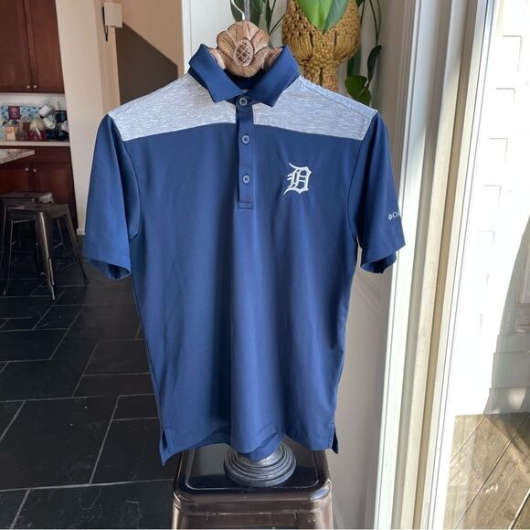 Columbia Detroit Tigers MLB Short Sleeve Polo Golf Shirt Performance Material S - Picture 2 of 10